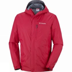 Columbia Mens Pouring Adventure Jacket Mountain Red